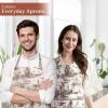 imageMaison dHermine 100 Cotton Apron for women with Pocket Kitchen Chef Apron for Men Easter decorations Cooking Baking GardenCalais  Charcoal