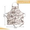 imageMaison dHermine 100 Cotton Apron for women with Pocket Kitchen Chef Apron for Men Easter decorations Cooking Baking GardenCalais  Charcoal