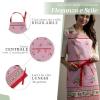 imageMaison dHermine 100 Cotton Apron for women with Pocket Kitchen Chef Apron for Men Easter decorations Cooking Baking GardenPink Cherries