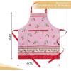 imageMaison dHermine 100 Cotton Apron for women with Pocket Kitchen Chef Apron for Men Easter decorations Cooking Baking GardenPink Cherries