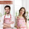 imageMaison dHermine 100 Cotton Apron for women with Pocket Kitchen Chef Apron for Men Easter decorations Cooking Baking GardenPink Cherries