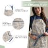 imageMaison dHermine 100 Cotton Apron for women with Pocket Kitchen Chef Apron for Men Easter decorations Cooking Baking GardenThe Miller  Blue