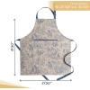 imageMaison dHermine 100 Cotton Apron for women with Pocket Kitchen Chef Apron for Men Easter decorations Cooking Baking GardenThe Miller  Blue