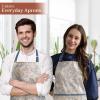 imageMaison dHermine 100 Cotton Apron for women with Pocket Kitchen Chef Apron for Men Easter decorations Cooking Baking GardenThe Miller  Blue