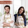 imageMaison dHermine 100 Cotton Apron for women with Pocket Kitchen Chef Apron for Men Easter decorations Cooking Baking GardenTrianon  Grey