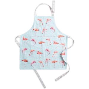 imageMaison dHermine 100 Cotton Apron for women with Pocket Kitchen Chef Apron for Men Easter decorations Cooking Baking Garden17  Flamingo Love