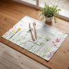 imageMaison dHermine Placemats Set of 4 100 Cotton Washable Cloth Place mats Home Kitchen Wedding Restaurant Buffet Party  Easter Decorations SpringSummer Chardon 13quot x 19quot02  Botanical Fresh