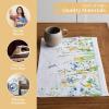 imageMaison dHermine Placemats Set of 4 100 Cotton Washable Cloth Place mats Home Kitchen Wedding Restaurant Buffet Party  Easter Decorations SpringSummer Chardon 13quot x 19quot08  Fleurs De Mai