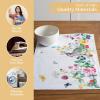 imageMaison dHermine Placemats Set of 4 100 Cotton Washable Cloth Place mats Home Kitchen Wedding Restaurant Buffet Party  Easter Decorations SpringSummer Chardon 13quot x 19quot12  Printemps