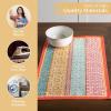 imageMaison dHermine Placemats Set of 4 100 Cotton Washable Cloth Place mats Home Kitchen Wedding Restaurant Buffet Party  Easter Decorations SpringSummer Chardon 13quot x 19quot07  Provence
