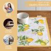 imageMaison dHermine Placemats Set of 4 100 Cotton Washable Cloth Place mats Home Kitchen Wedding Restaurant Buffet Party  Easter Decorations SpringSummer Chardon 13quot x 19quot06  Limoncello