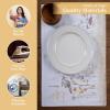 imageMaison dHermine Placemats Set of 4 100 Cotton Washable Cloth Place mats Home Kitchen Wedding Restaurant Buffet Party  Easter Decorations SpringSummer Chardon 13quot x 19quot15  Meadow Florals  Beige