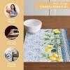imageMaison dHermine Placemats Set of 4 100 Cotton Washable Cloth Place mats Home Kitchen Wedding Restaurant Buffet Party  Easter Decorations SpringSummer Chardon 13quot x 19quot19  Citrus