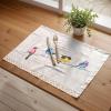 imageMaison dHermine Placemats Set of 4 100 Cotton Washable Cloth Place mats Home Kitchen Wedding Restaurant Buffet Party  Easter Decorations SpringSummer Chardon 13quot x 19quot05  Birdies on Wire
