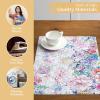 imageMaison dHermine Placemats Set of 4 100 Cotton Washable Cloth Place mats Home Kitchen Wedding Restaurant Buffet Party  Easter Decorations SpringSummer Chardon 13quot x 19quot25  Floral Love
