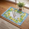 imageMaison dHermine Placemats Set of 4 100 Cotton Washable Cloth Place mats Home Kitchen Wedding Restaurant Buffet Party  Easter Decorations SpringSummer Chardon 13quot x 19quot31  Cedrat