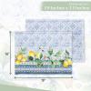imageMaison dHermine Placemats Set of 4 100 Cotton Washable Cloth Place mats Home Kitchen Wedding Restaurant Buffet Party  Easter Decorations SpringSummer Chardon 13quot x 19quot19  Citrus