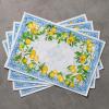 imageMaison dHermine Placemats Set of 4 100 Cotton Washable Cloth Place mats Home Kitchen Wedding Restaurant Buffet Party  Easter Decorations SpringSummer Chardon 13quot x 19quot31  Cedrat