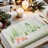 imageMaison d Hermine Placemats 100 Cotton Set of 4 Dinner Placemat Decorative Washable Cloth Placemat Dining Buffet Parties ampamp Camping Kalahari  ThanksgivingChristmas25  Winter Mornings