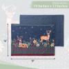 imageMaison d Hermine Placemats 100 Cotton Set of 4 Dinner Placemat Decorative Washable Cloth Placemat Dining Buffet Parties ampamp Camping Kalahari  ThanksgivingChristmas03  Christmas Joy