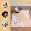 imageMaison d Hermine Placemats 100 Cotton Set of 4 Dinner Placemat Decorative Washable Cloth Placemat Dining Buffet Parties ampamp Camping Kalahari  ThanksgivingChristmas15  Pretty Autumn