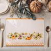 imageMaison d Hermine Placemats 100 Cotton Set of 4 Dinner Placemat Decorative Washable Cloth Placemat Dining Buffet Parties ampamp Camping Kalahari  ThanksgivingChristmas04  Pumpkin Garden  Cloudy Cream