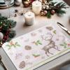 imageMaison d Hermine Placemats 100 Cotton Set of 4 Dinner Placemat Decorative Washable Cloth Placemat Dining Buffet Parties ampamp Camping Kalahari  ThanksgivingChristmas06  Christmas Dew
