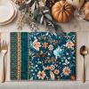 imageMaison d Hermine Placemats 100 Cotton Set of 4 Dinner Placemat Decorative Washable Cloth Placemat Dining Buffet Parties ampamp Camping Kalahari  ThanksgivingChristmas30  Luxury Loft  Dark Teal