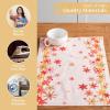 imageMaison d Hermine Placemats 100 Cotton Set of 4 Dinner Placemat Decorative Washable Cloth Placemat Dining Buffet Parties ampamp Camping Kalahari  ThanksgivingChristmas17  Crystal Star