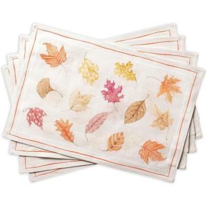 imageMaison d Hermine Placemats 100 Cotton Set of 4 Dinner Placemat Decorative Washable Cloth Placemat Dining Buffet Parties ampamp Camping Kalahari  ThanksgivingChristmas08  Colors of Autumn