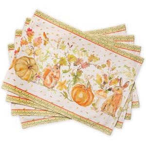 imageMaison d Hermine Placemats 100 Cotton Set of 4 Dinner Placemat Decorative Washable Cloth Placemat Dining Buffet Parties ampamp Camping Kalahari  ThanksgivingChristmas13  Pumpkin Passion