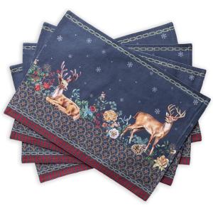 imageMaison d Hermine Placemats 100 Cotton Set of 4 Dinner Placemat Decorative Washable Cloth Placemat Dining Buffet Parties ampamp Camping Kalahari  ThanksgivingChristmas03  Christmas Joy