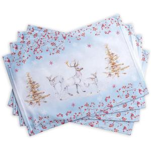 imageMaison d Hermine Placemats 100 Cotton Set of 4 Dinner Placemat Decorative Washable Cloth Placemat Dining Buffet Parties ampamp Camping Kalahari  ThanksgivingChristmas07  Fairytale Forest