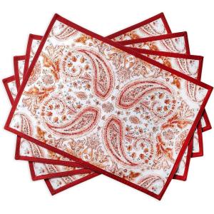 imageMaison d Hermine Placemats 100 Cotton Set of 4 Dinner Placemat Decorative Washable Cloth Placemat Dining Buffet Parties ampamp Camping Kalahari  ThanksgivingChristmas21  Orient