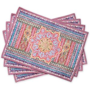 imageMaison d Hermine Placemats 100 Cotton Set of 4 Dinner Placemat Decorative Washable Cloth Placemat Dining Buffet Parties ampamp Camping Kalahari  ThanksgivingChristmas09  Ispahan
