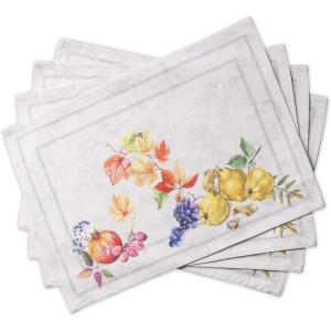 imageMaison d Hermine Placemats 100 Cotton Set of 4 Dinner Placemat Decorative Washable Cloth Placemat Dining Buffet Parties ampamp Camping Kalahari  ThanksgivingChristmas23  Fruit Dhiver