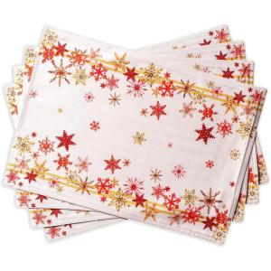 imageMaison d Hermine Placemats 100 Cotton Set of 4 Dinner Placemat Decorative Washable Cloth Placemat Dining Buffet Parties ampamp Camping Kalahari  ThanksgivingChristmas17  Crystal Star