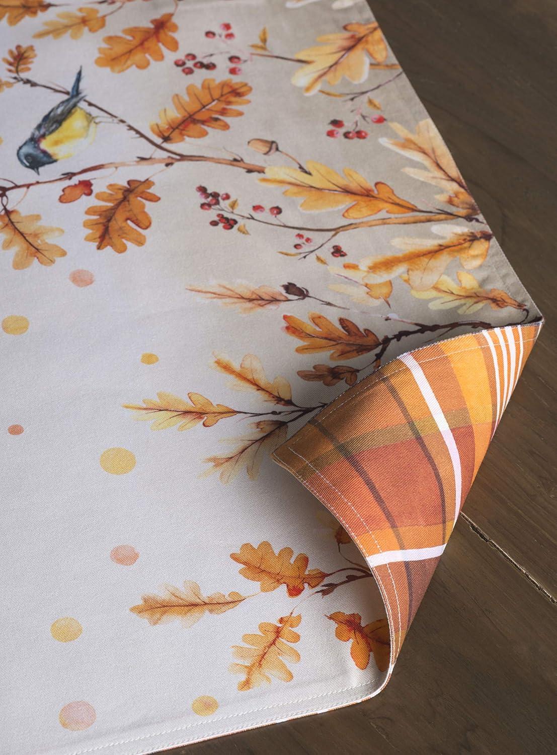 imageMaison d Hermine Placemat 100 Cotton Decorative Placemats Washable Cloth Placemats Home Wedding Restaurant Party ampamp Camping Potiron  ThanksgivingChristmas Set of 406  Oak Leaves