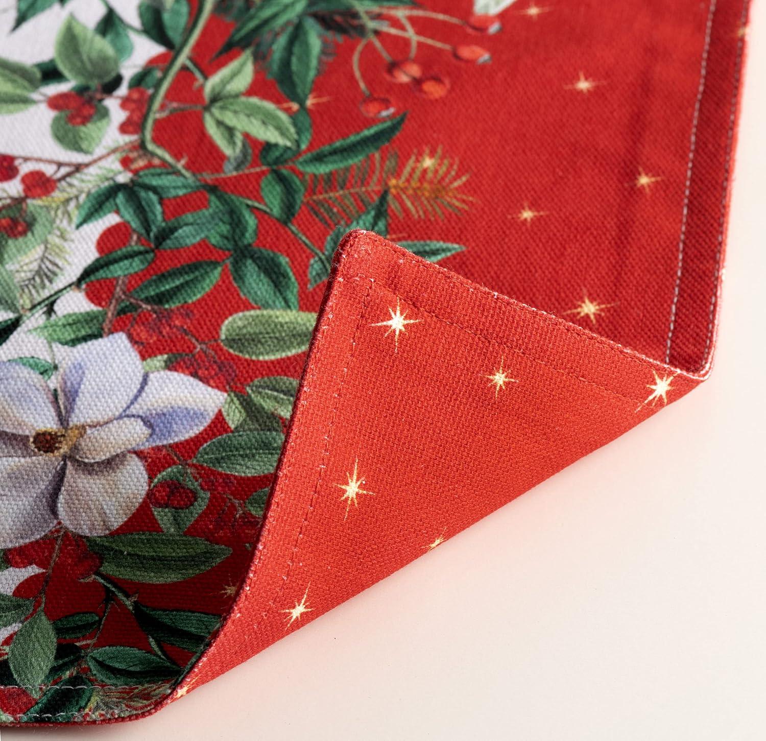 imageMaison d Hermine Placemat 100 Cotton Decorative Placemats Washable Cloth Placemats Home Wedding Restaurant Party ampamp Camping Potiron  ThanksgivingChristmas Set of 420  Noel