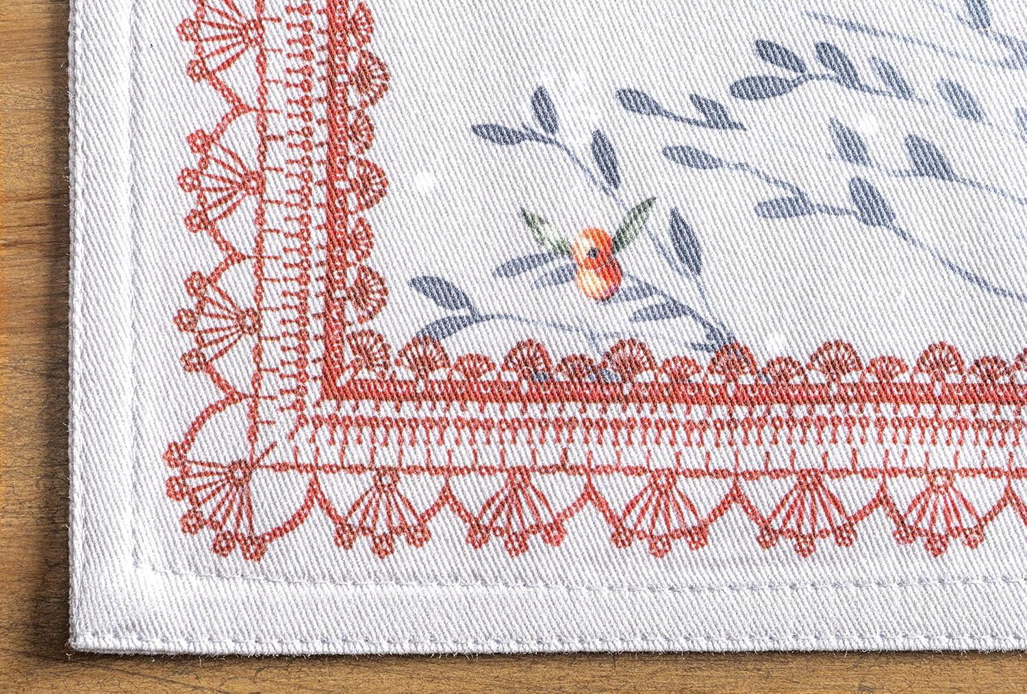 imageMaison d Hermine Placemat 100 Cotton Decorative Placemats Washable Cloth Placemats Home Wedding Restaurant Party ampamp Camping Potiron  ThanksgivingChristmas Set of 407  Fairy Christmas