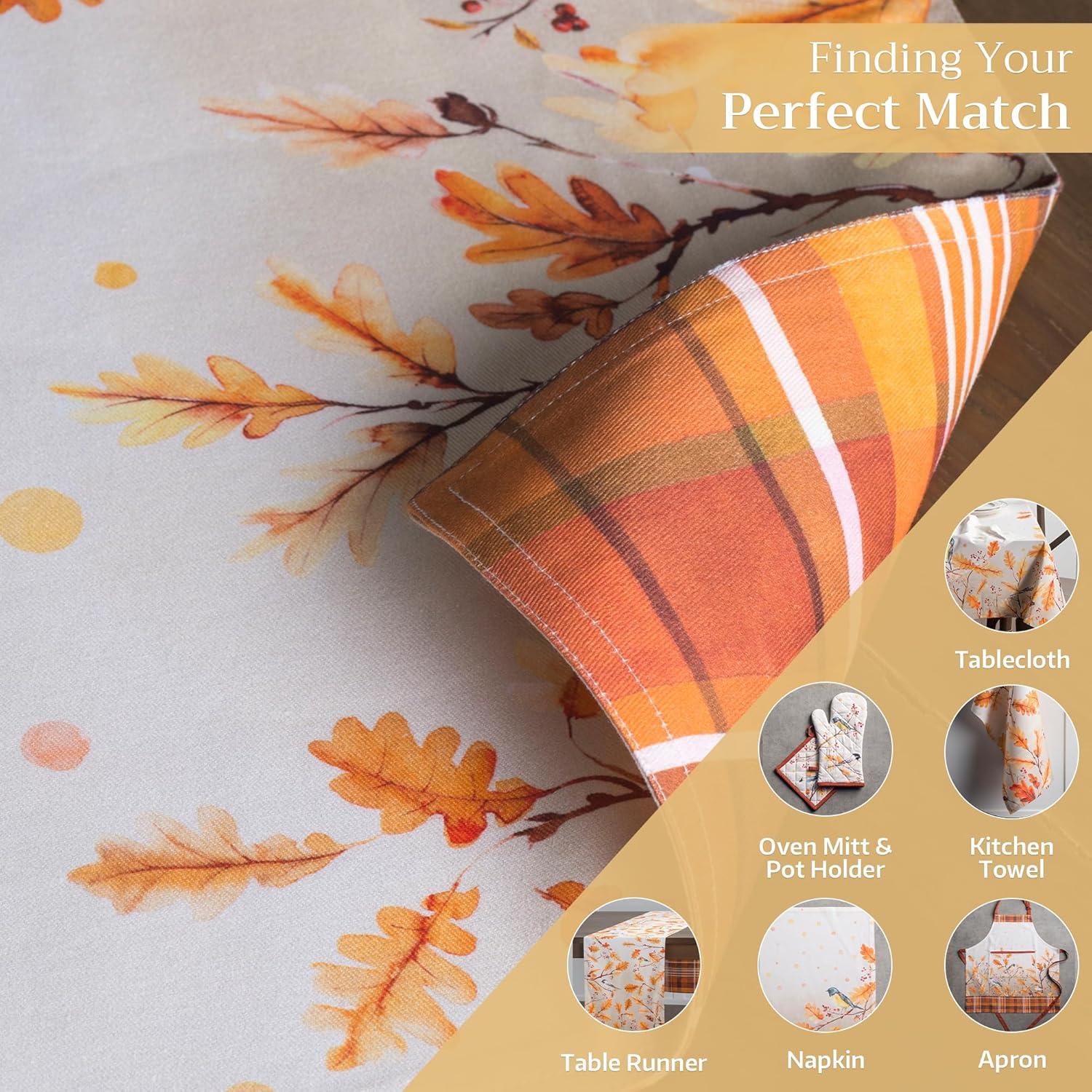 imageMaison d Hermine Placemat 100 Cotton Decorative Placemats Washable Cloth Placemats Home Wedding Restaurant Party ampamp Camping Potiron  ThanksgivingChristmas Set of 406  Oak Leaves