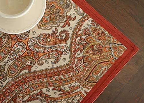 imageMaison d Hermine Placemat 100 Cotton Decorative Placemats Washable Cloth Placemats Home Wedding Restaurant Party ampamp Camping Potiron  ThanksgivingChristmas Set of 401  Kashmir Paisley