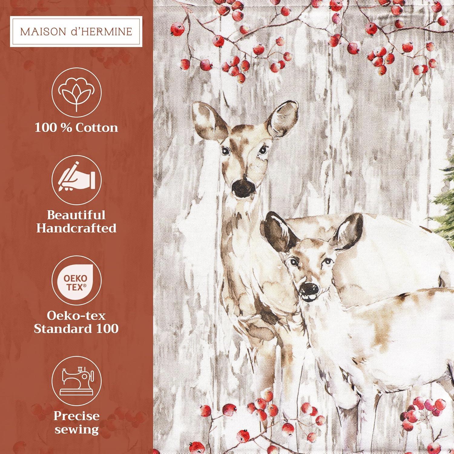 imageMaison d Hermine Placemat 100 Cotton Decorative Placemats Washable Cloth Placemats Home Wedding Restaurant Party ampamp Camping Potiron  ThanksgivingChristmas Set of 418  Mountain Life