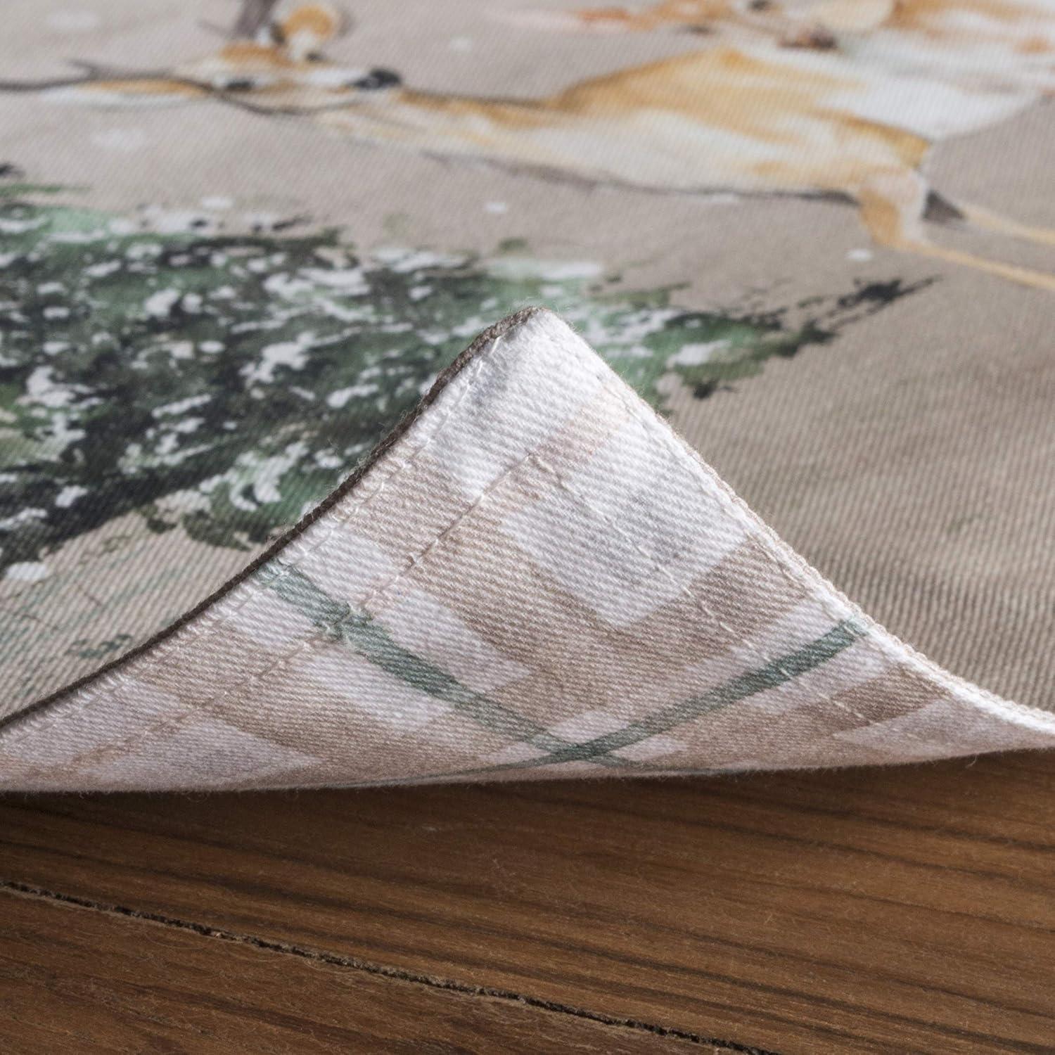 imageMaison d Hermine Placemat 100 Cotton Decorative Placemats Washable Cloth Placemats Home Wedding Restaurant Party ampamp Camping Potiron  ThanksgivingChristmas Set of 402  Deer in the Woods