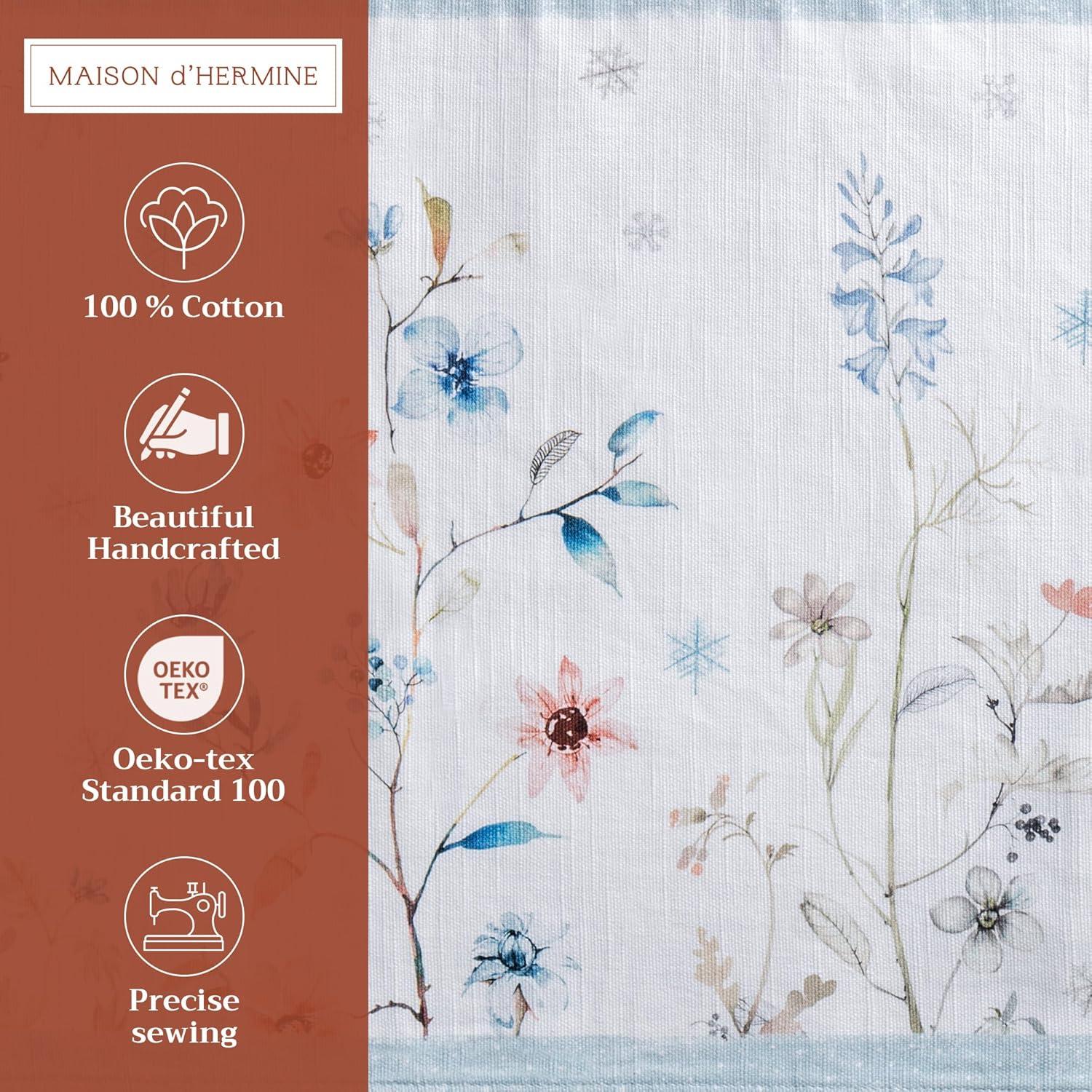 imageMaison d Hermine Placemat 100 Cotton Decorative Placemats Washable Cloth Placemats Home Wedding Restaurant Party ampamp Camping Potiron  ThanksgivingChristmas Set of 419  Ice Florals
