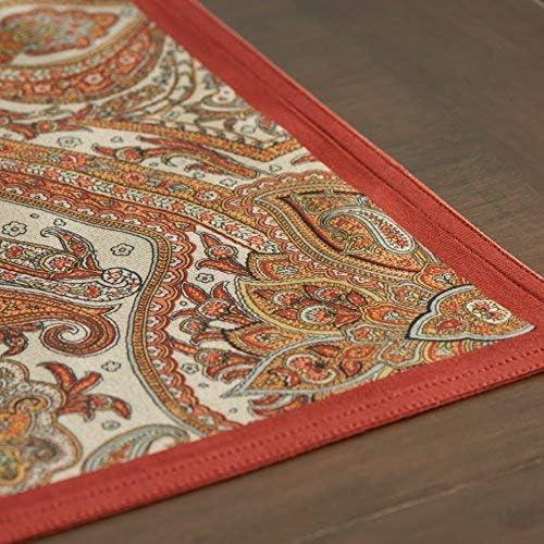imageMaison d Hermine Placemat 100 Cotton Decorative Placemats Washable Cloth Placemats Home Wedding Restaurant Party ampamp Camping Potiron  ThanksgivingChristmas Set of 401  Kashmir Paisley