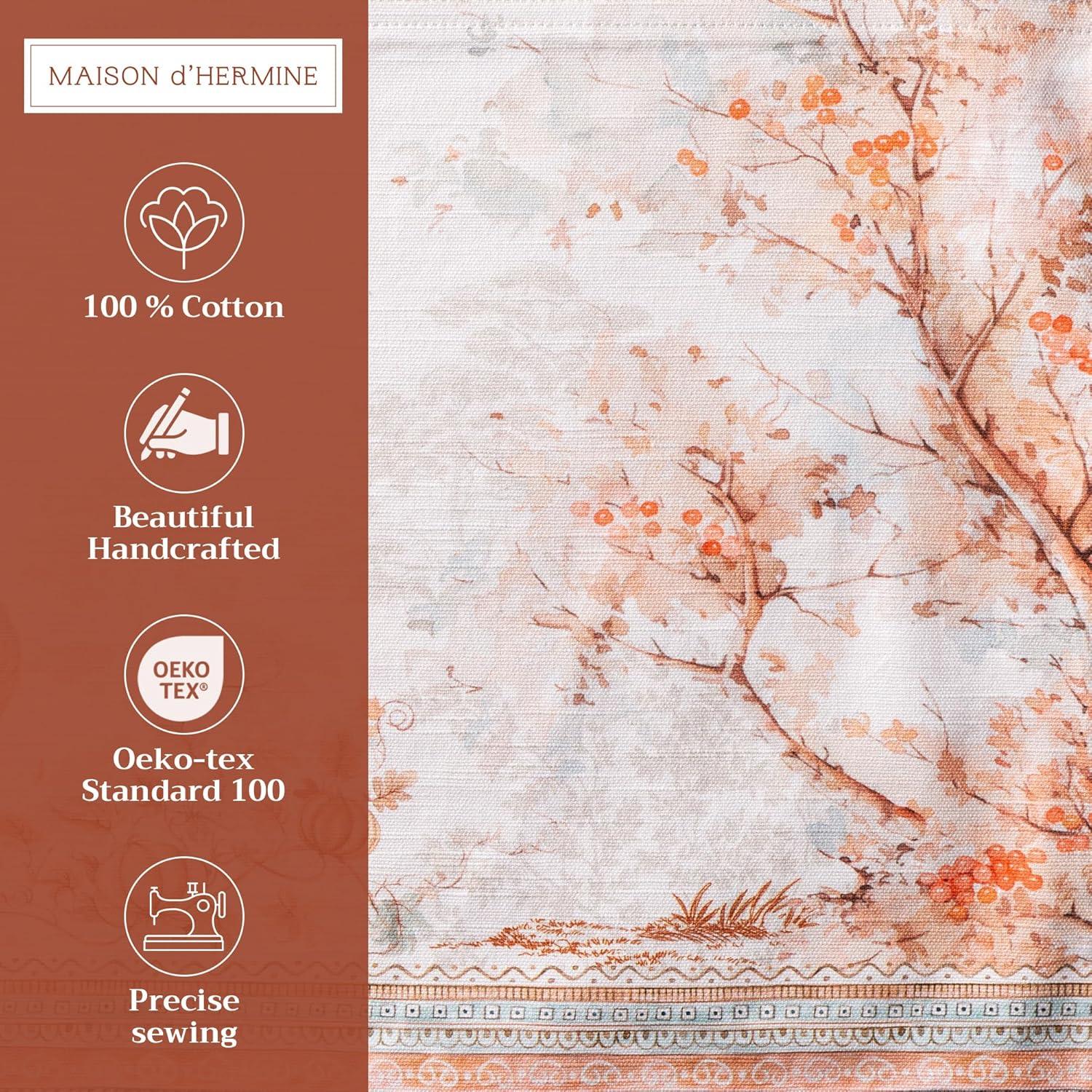 imageMaison d Hermine Placemat 100 Cotton Decorative Placemats Washable Cloth Placemats Home Wedding Restaurant Party ampamp Camping Potiron  ThanksgivingChristmas Set of 412  Giving Thanks