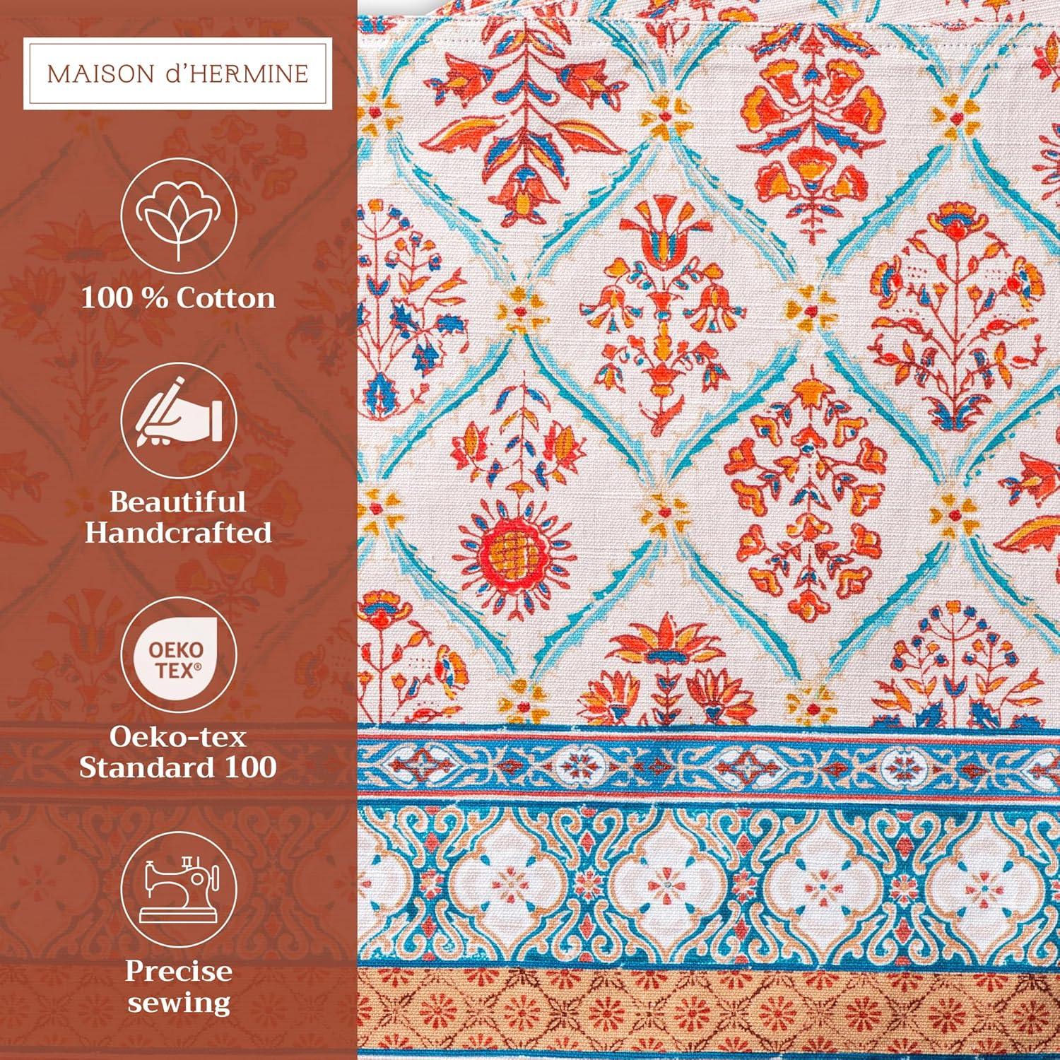imageMaison d Hermine Placemat 100 Cotton Decorative Placemats Washable Cloth Placemats Home Wedding Restaurant Party ampamp Camping Potiron  ThanksgivingChristmas Set of 411  Romane