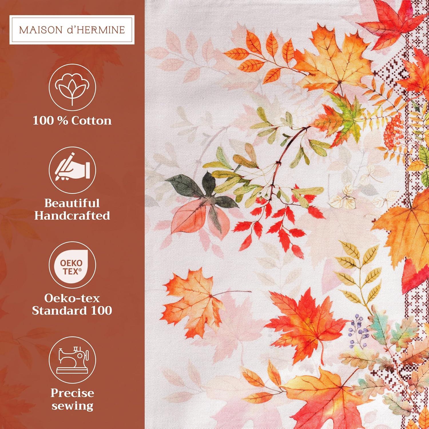 imageMaison d Hermine Placemat 100 Cotton Decorative Placemats Washable Cloth Placemats Home Wedding Restaurant Party ampamp Camping Potiron  ThanksgivingChristmas Set of 408  Amarante