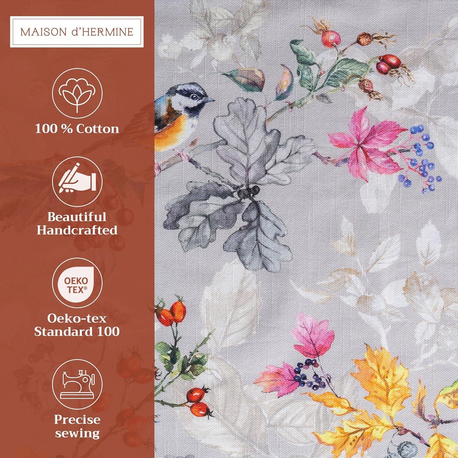 imageMaison d Hermine Placemat 100 Cotton Decorative Placemats Washable Cloth Placemats Home Wedding Restaurant Party ampamp Camping Potiron  ThanksgivingChristmas Set of 410  Equinoxe  Grey